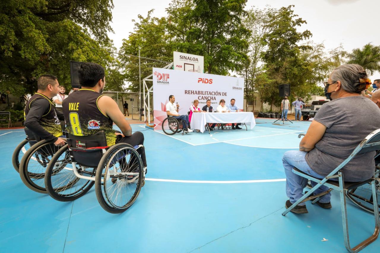 $!Rehabilitan cancha de usos múltiples del Centro de Desarrollo Integral 3, en Culiacán