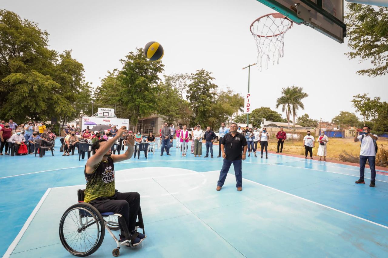 $!Rehabilitan cancha de usos múltiples del Centro de Desarrollo Integral 3, en Culiacán