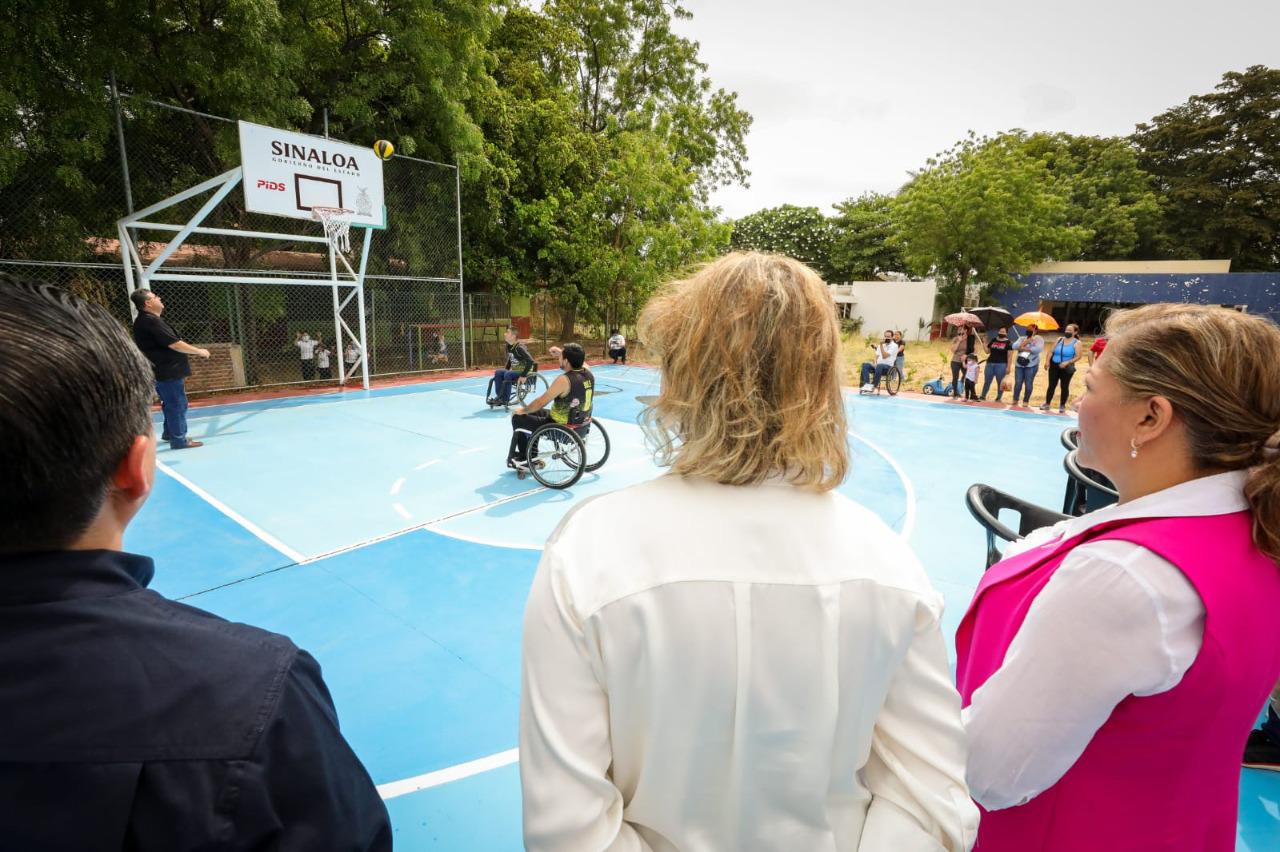 $!Rehabilitan cancha de usos múltiples del Centro de Desarrollo Integral 3, en Culiacán