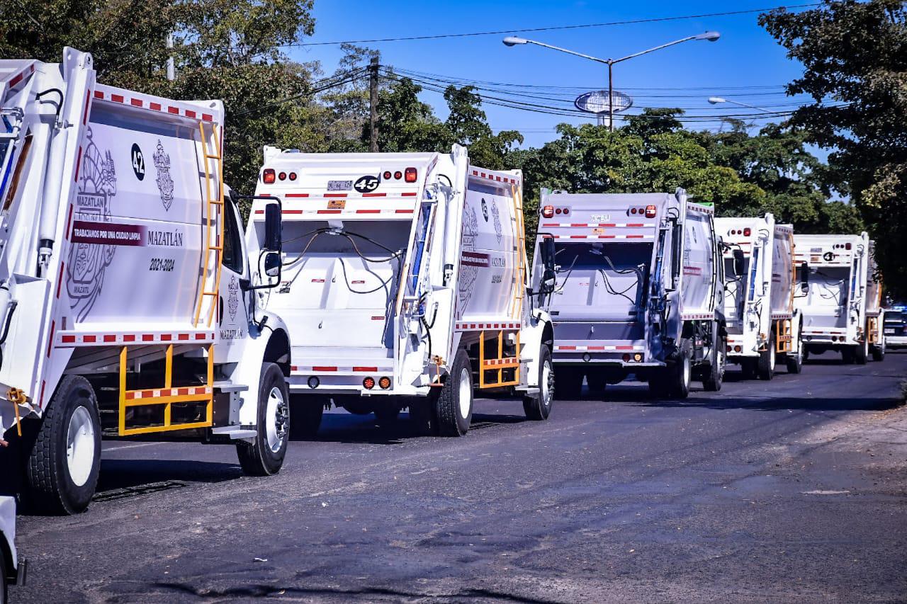 $!Tiene Mazatlán siete nuevos camiones recolectores de basura