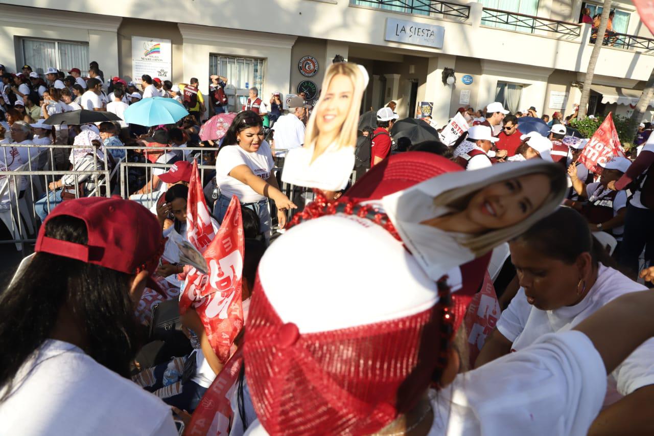 $!Acuden a Olas Altas más de 10 mil simpatizantes de Estrella Palacios par su cierre de campaña