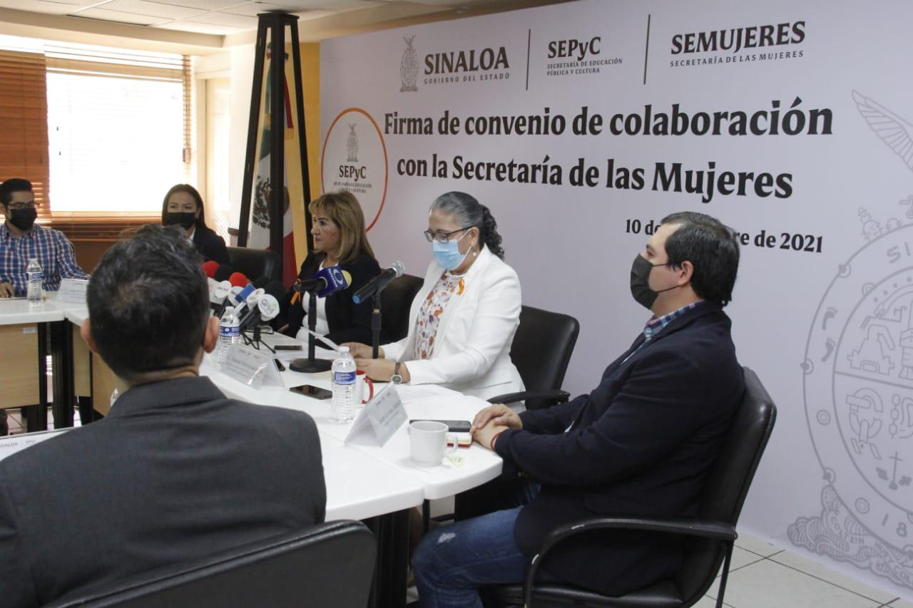 $!SEPyC y Secretaría de las Mujeres firman convenio para erradicar la violencia contra la mujer desde la educación