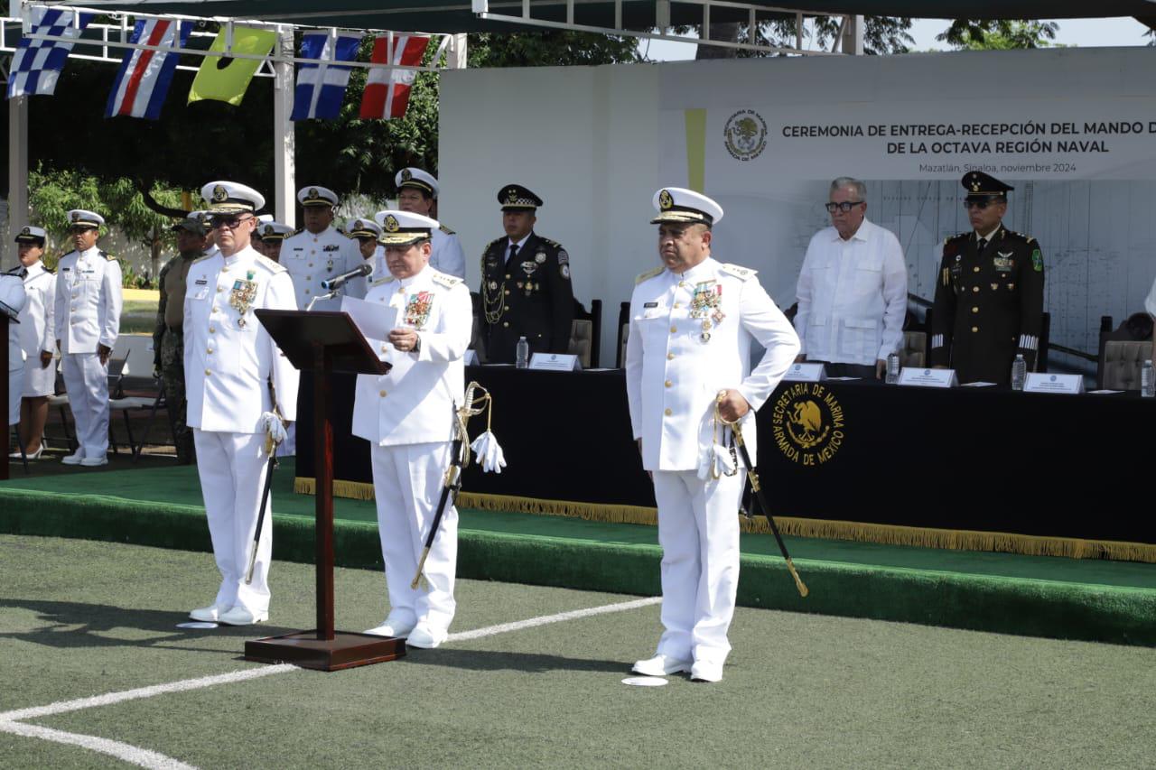 $!Asume Vicealmirante Reséndiz Sandoval la comandancia de Octava Región Naval