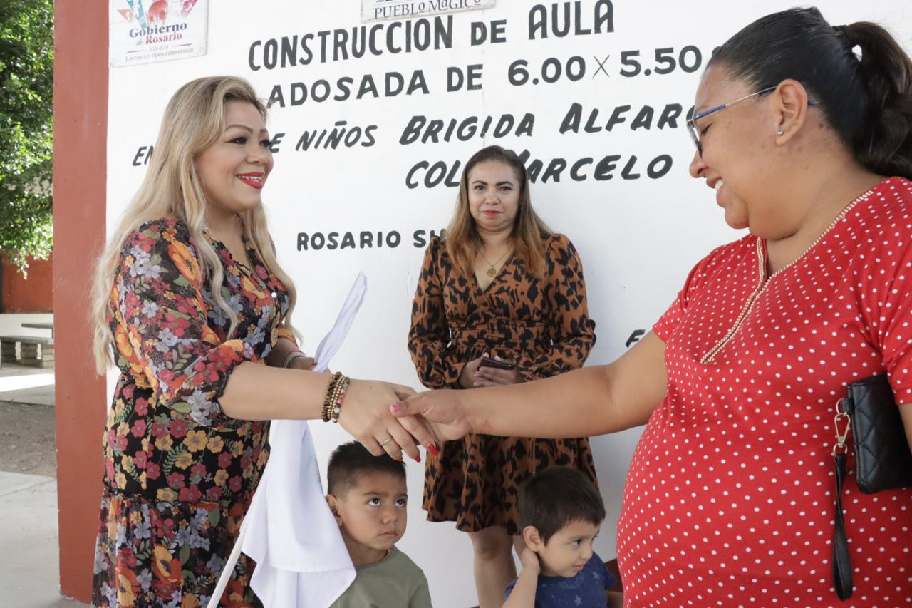 $!Anuncia Alcaldesa de Rosario construcción de aula para Jardín de Niños ‘Brígida Alfaro’