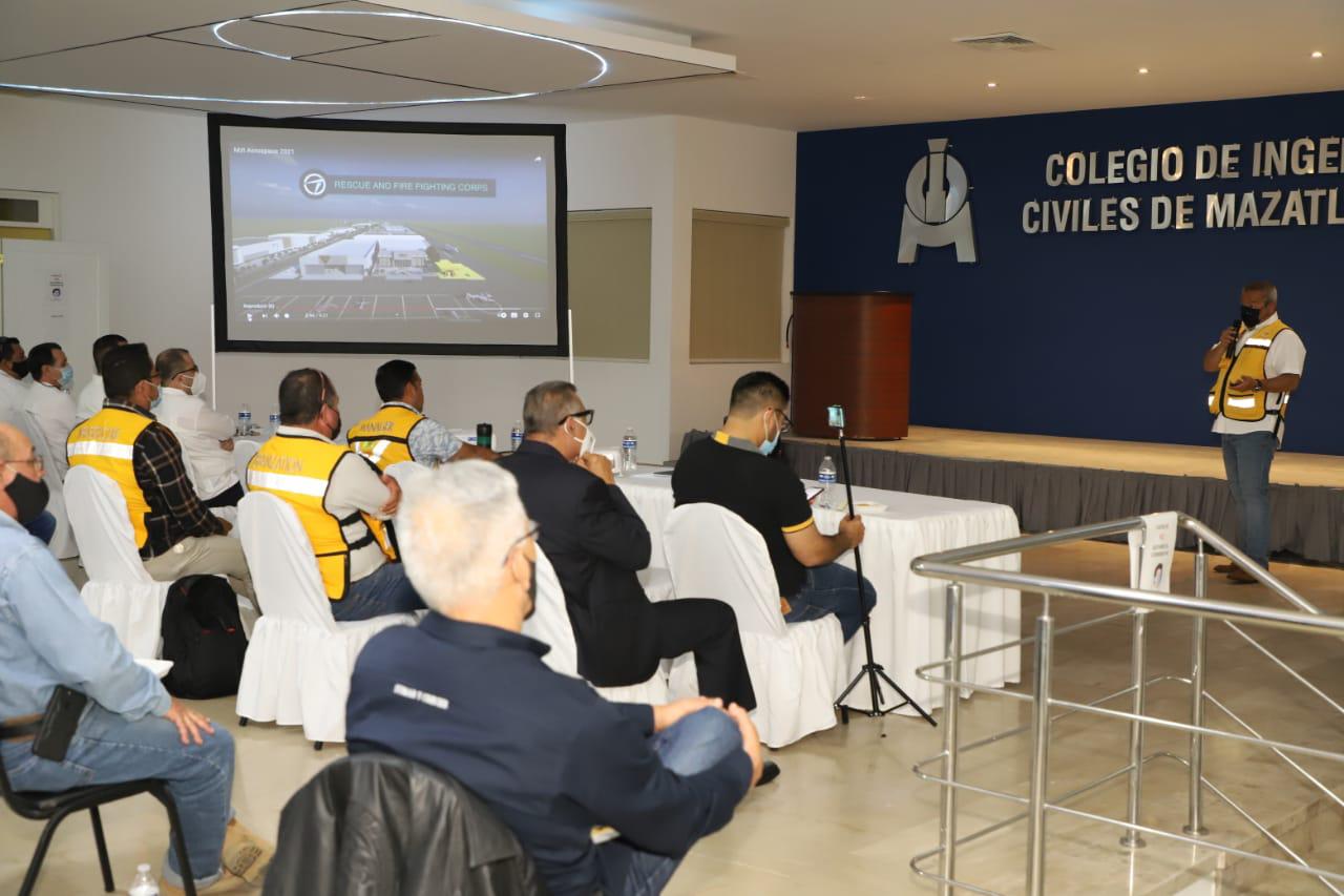 $!Presentan Parque Aeroespacial MZT a miembros del Colegio de Ingenieros de Mazatlán