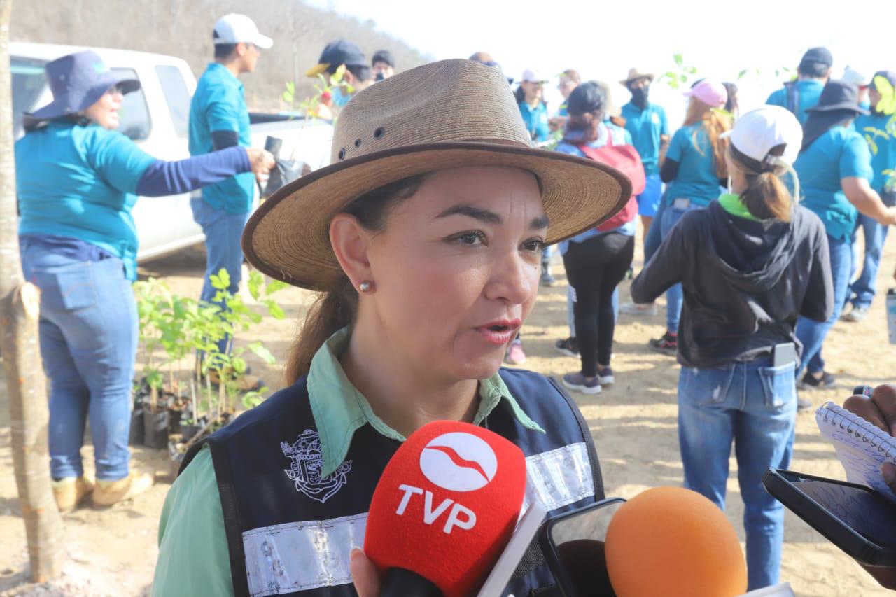 $!Celebran Día Mundial del Medio Ambiente con reforestación en área cerrada del Basurón de Mazatlán