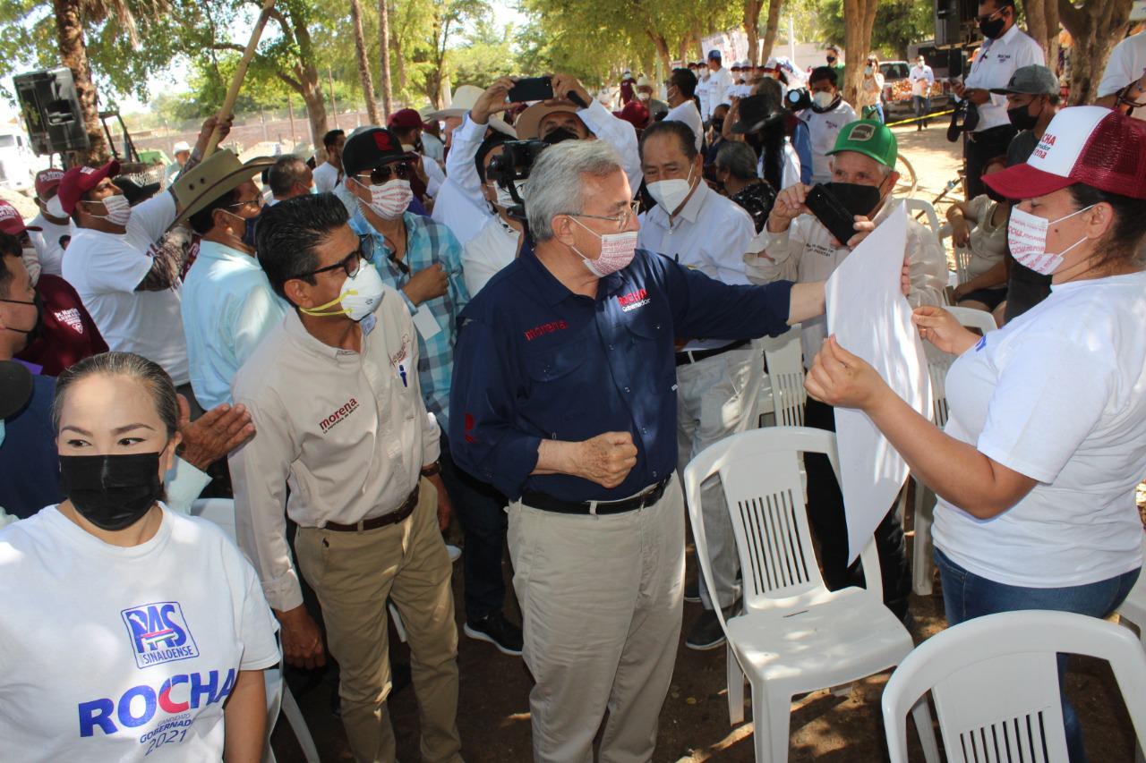 $!‘Vamos a ganar todo’; Rocha Moya pronostica carro completo de Morena-PAS