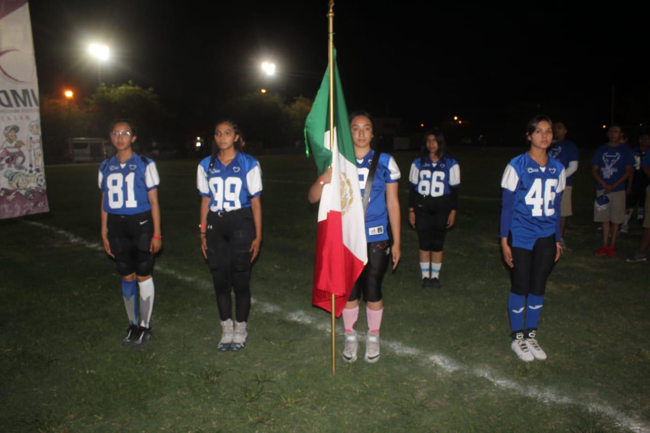 $!Cantan el primer down del Tazón Pacífico de Futbol Americano Femenil