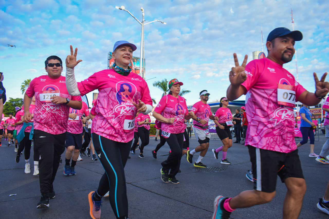 $!Inunda Carrera Rosa a Culiacán en su tercera edición contra el cáncer de mama