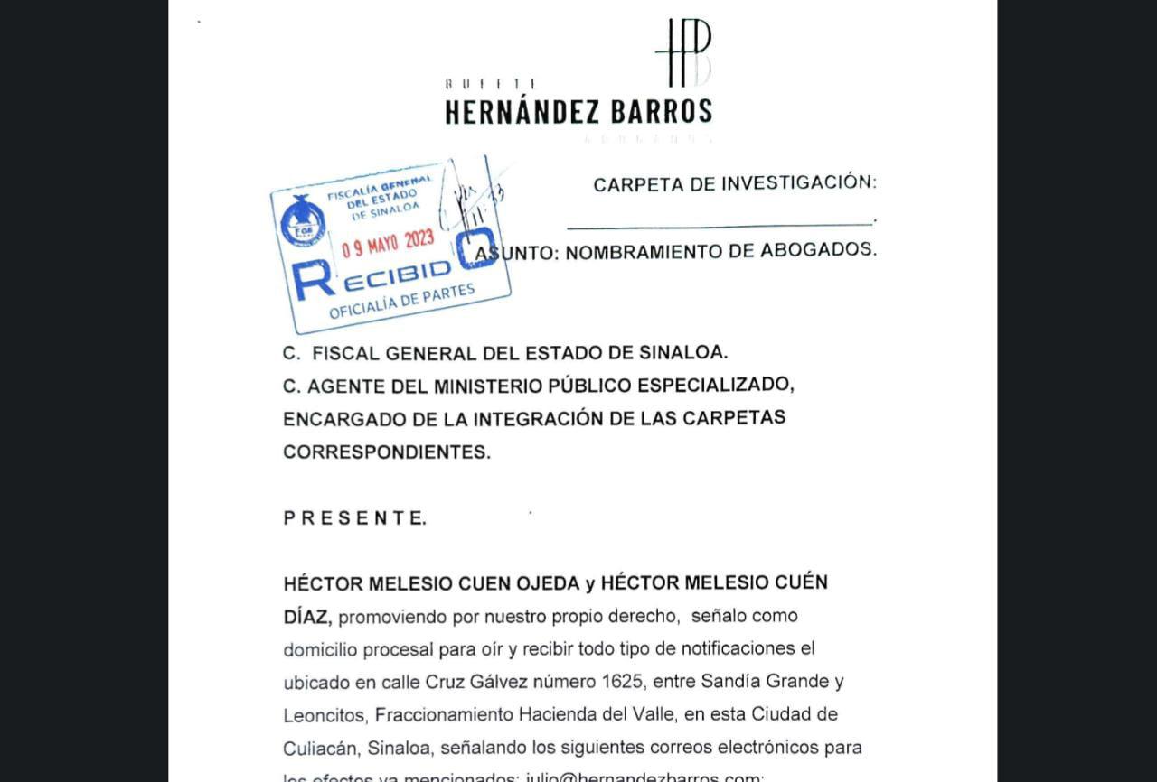 $!Acusan abogados de los Cuén que se violenta presunción de inocencia al darse a conocer denuncias