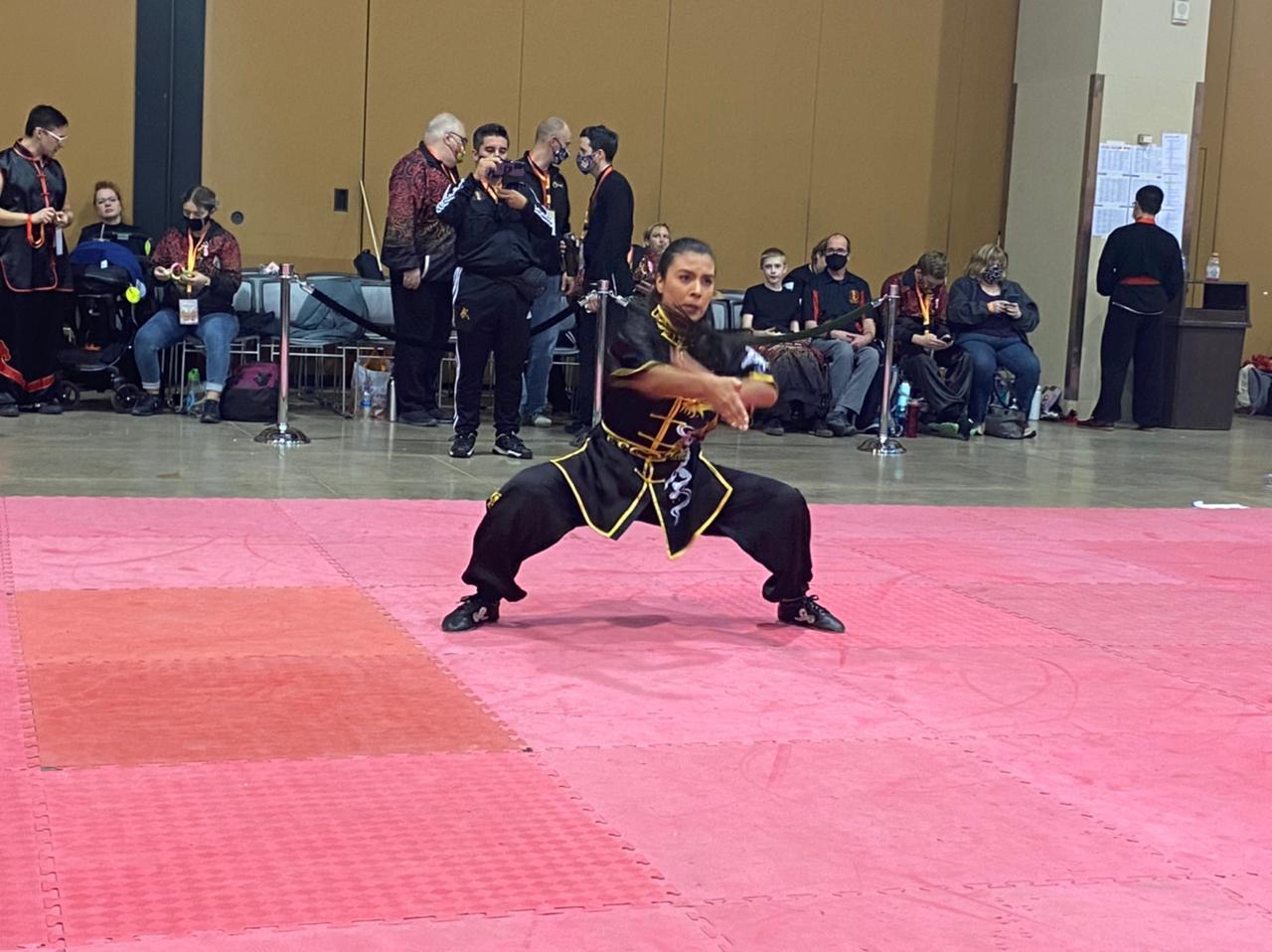 $!Sinaloense Karla García se cubre de oro en torneo internacional Phoenix Wushu Nationals