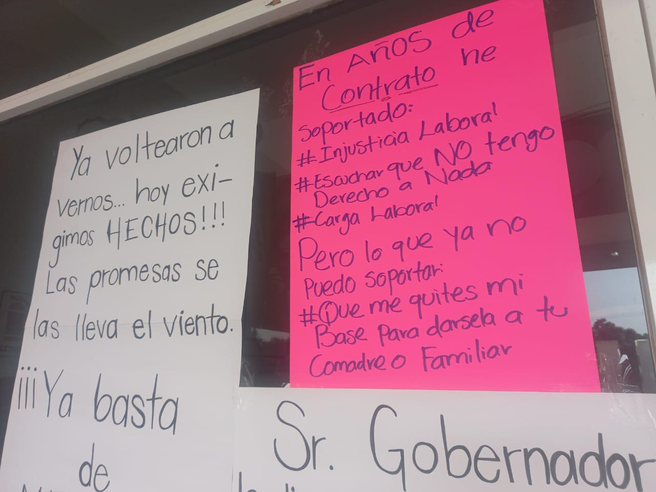 $!Demandan en el Hospital General de Escuinapa mejores condiciones laborales y dignificación de salarios