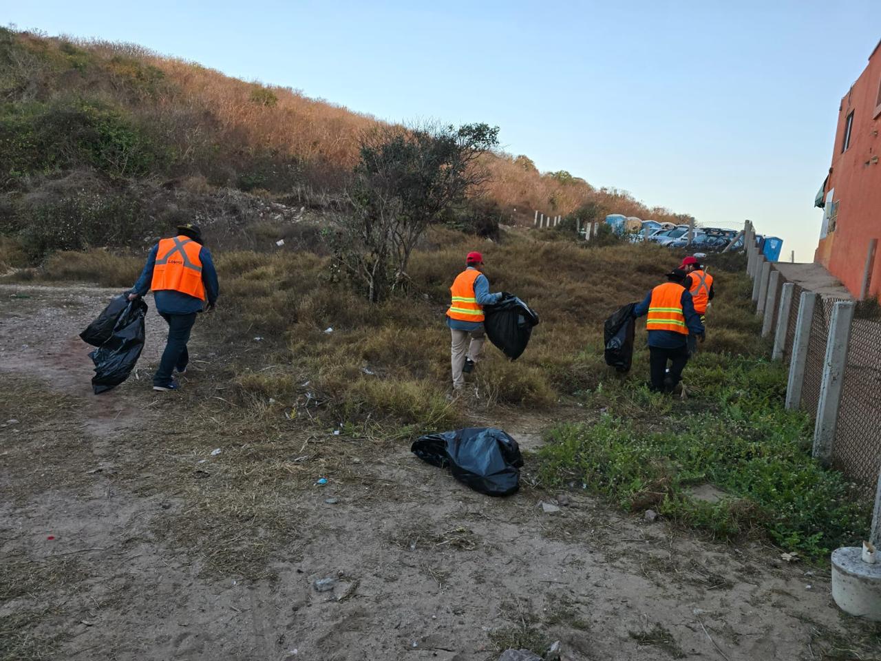 $!Limpian de madrugada las playas de Mazatlán; sacan más de 500 bolsas llenas de basura