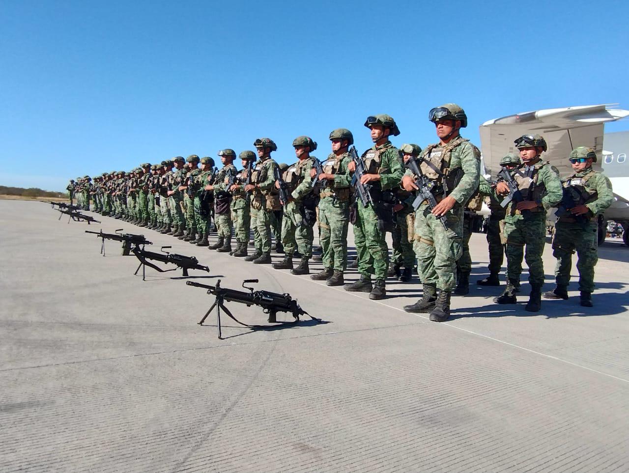 $!Arriban a Sinaloa 200 refuerzos de élite de las Fuerzas Especiales