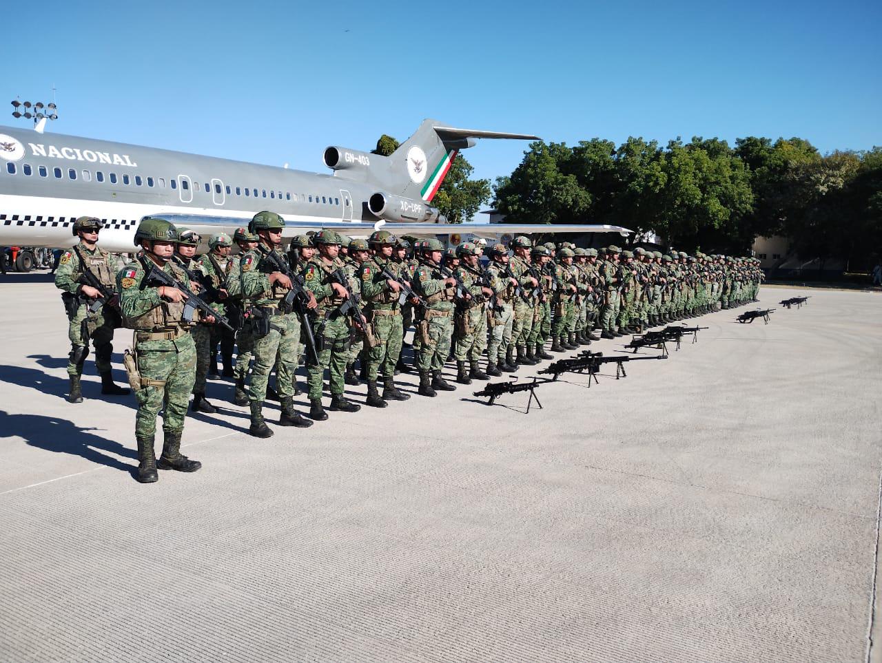 $!Arriban a Sinaloa 200 refuerzos de élite de las Fuerzas Especiales