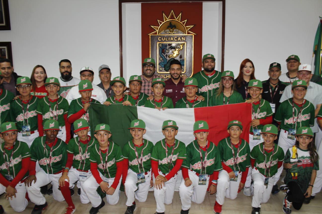 $!Abanderan a Selección Mexicana de Beisbol del Campeonato Panamericano U-10