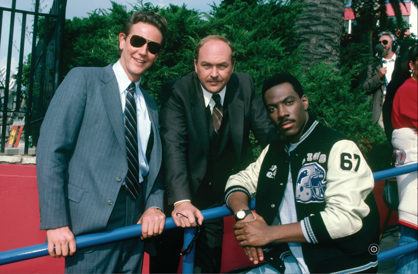 $!Judge Reinhold, John Ashton y Eddie Murphy en Un detective suelto en Beverly Hills 2.