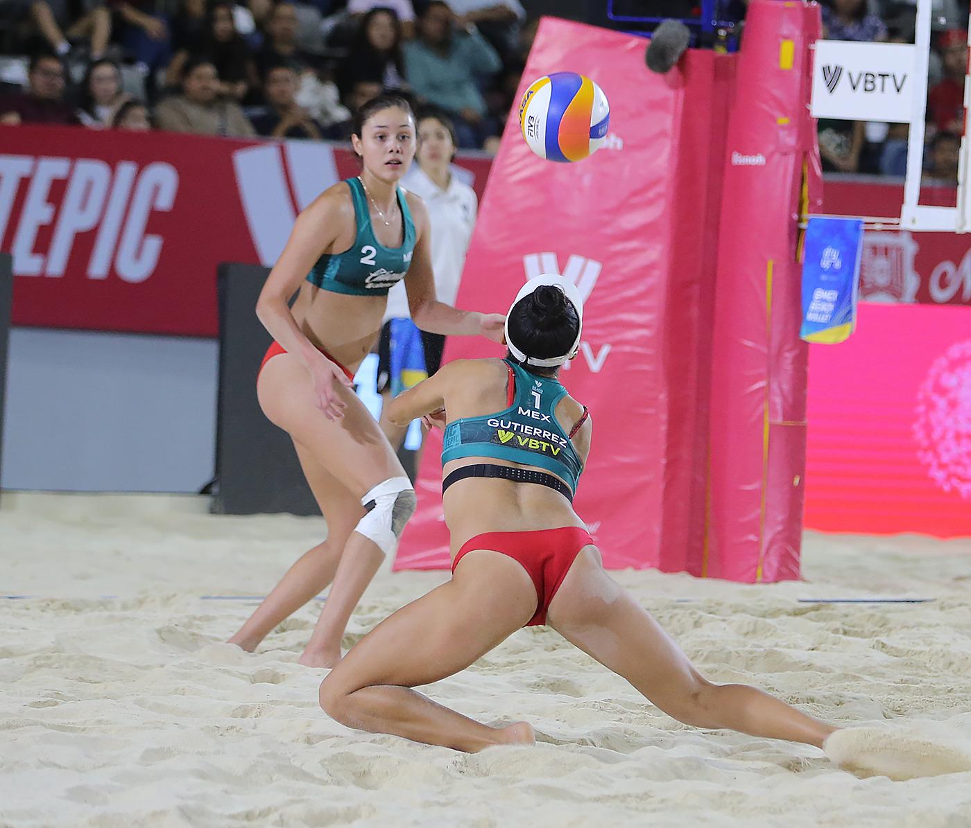 $!Sinaloense Abril Flores logra triunfo histórico en un Elite 16 de Voleibol de Playa