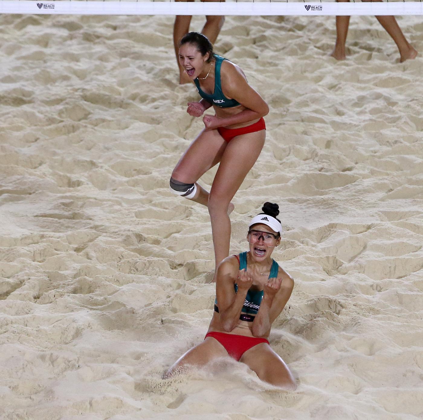 $!Sinaloense Abril Flores logra triunfo histórico en un Elite 16 de Voleibol de Playa