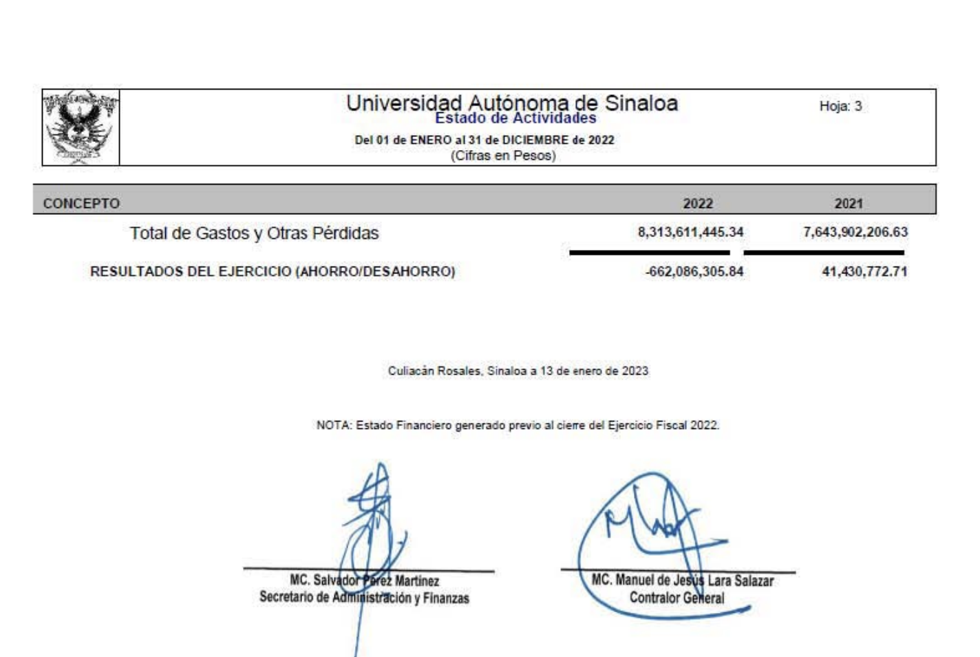 $!Reporta la UAS $1,200 millones en Bancos; pide 450 millones para cerrar el año