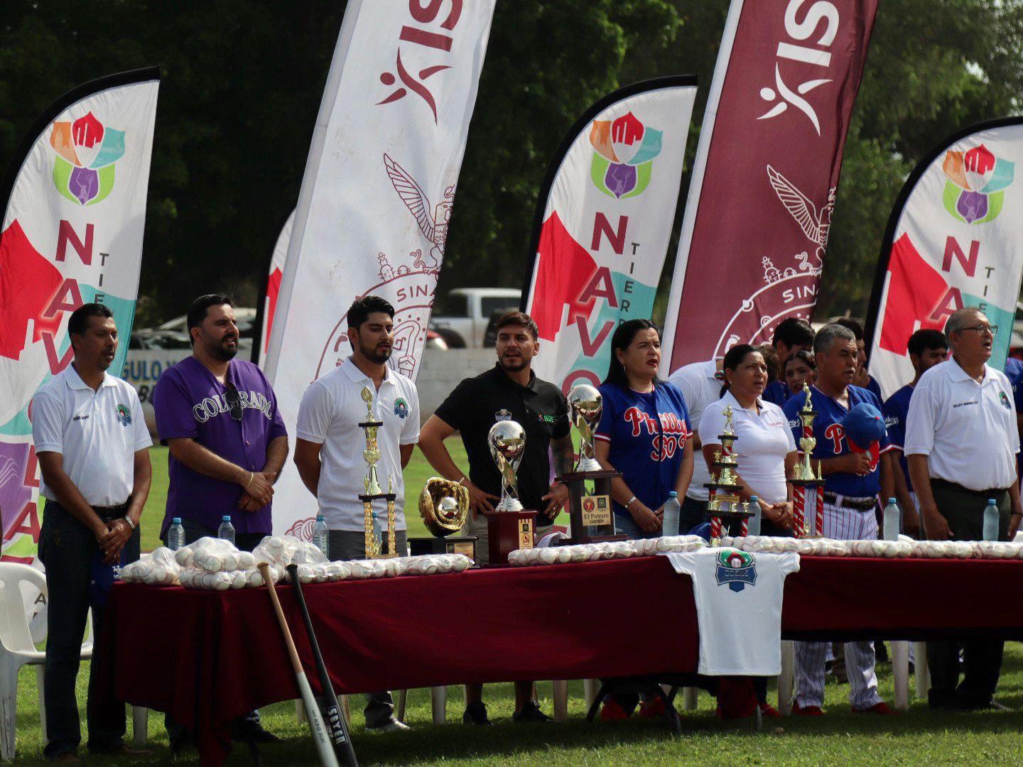 $!Inauguran y premian en Liga Municipal de Beisbol de Navolato