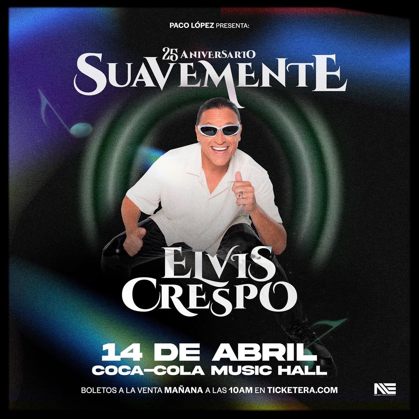 $!Lanza Amazon Music nueva versión de ‘Suavemente’ de Elvis Crespo por su 25 aniversario