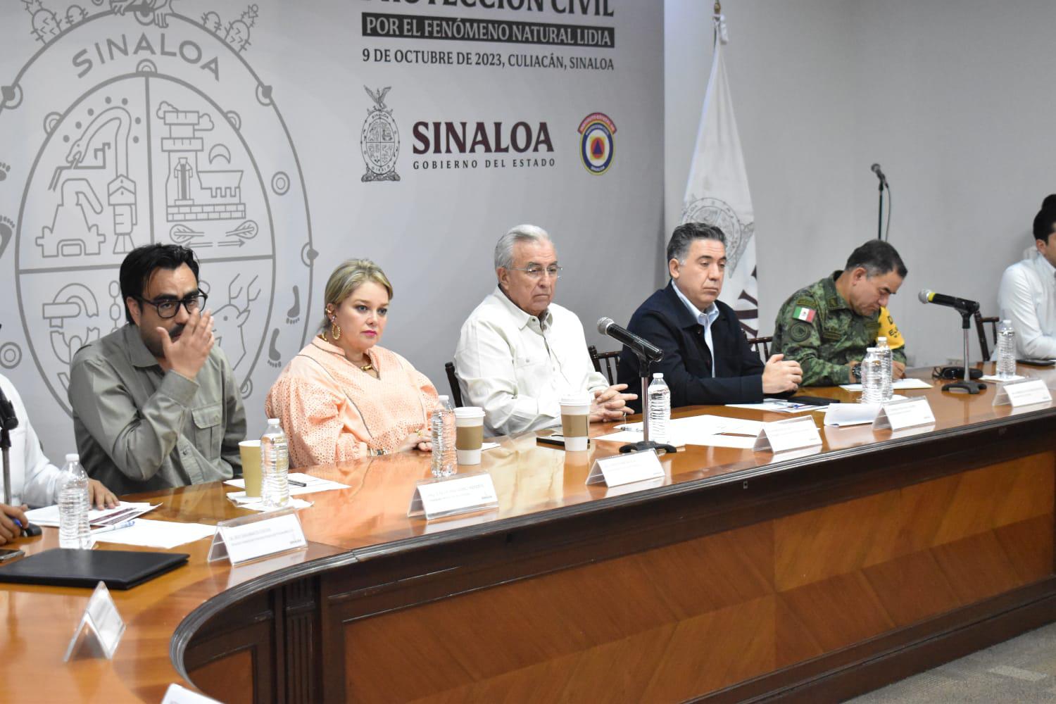 $!Por ‘Lidia’, Sinaloa entra en sesión permanente del Consejo Estatal de Protección Civil