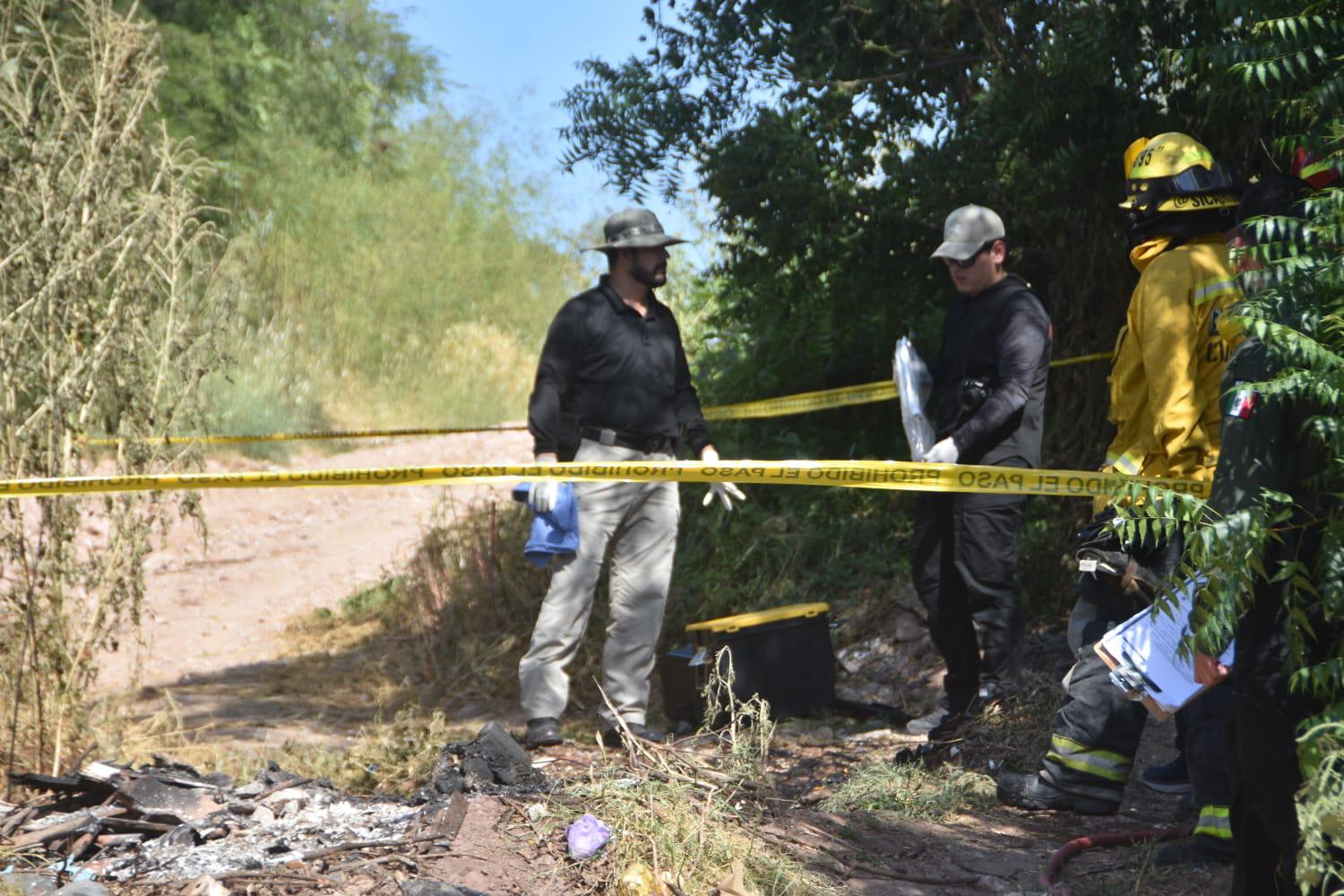 $!Hallan cuerpo carbonizado en sector Santa Fe, al norte de Culiacán