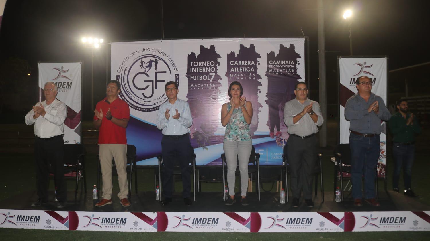 $!Inauguran Torneo de Futbol del Poder Judicial