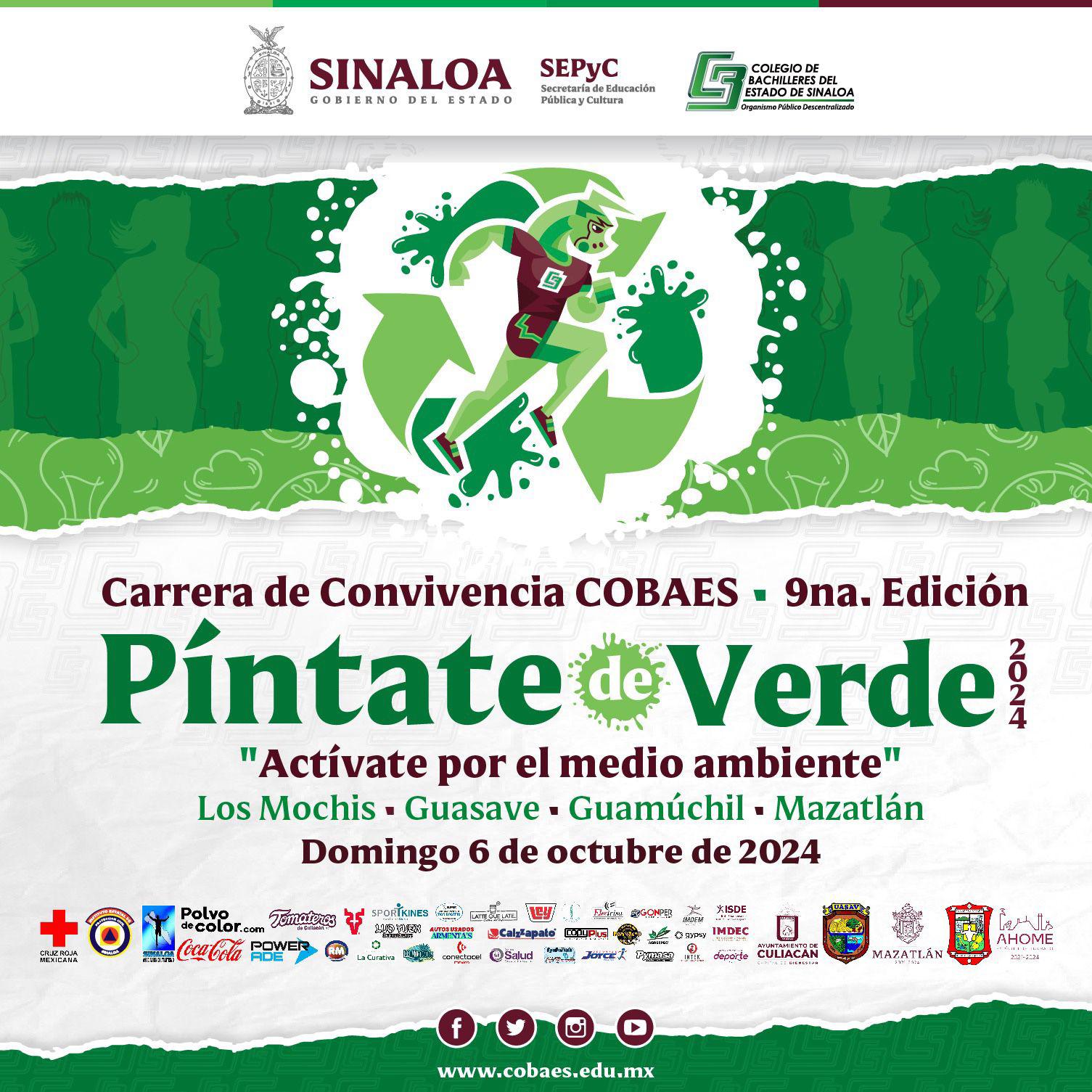 $!Anuncia Cobaes 9ª edición de la Carrera Píntate de Verde