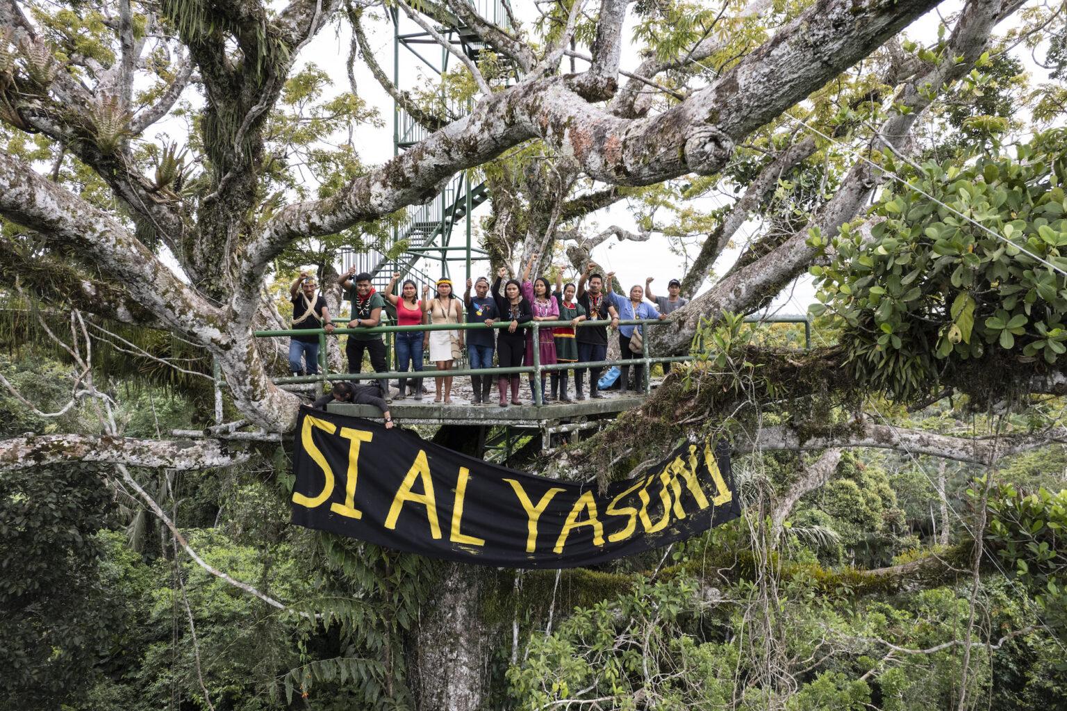 $!Líderes indígenas y jóvenes activistas envían un mensaje a la sociedad ecuatoriana antes del referéndum sobre el destino del Parque Nacional Yasuní.