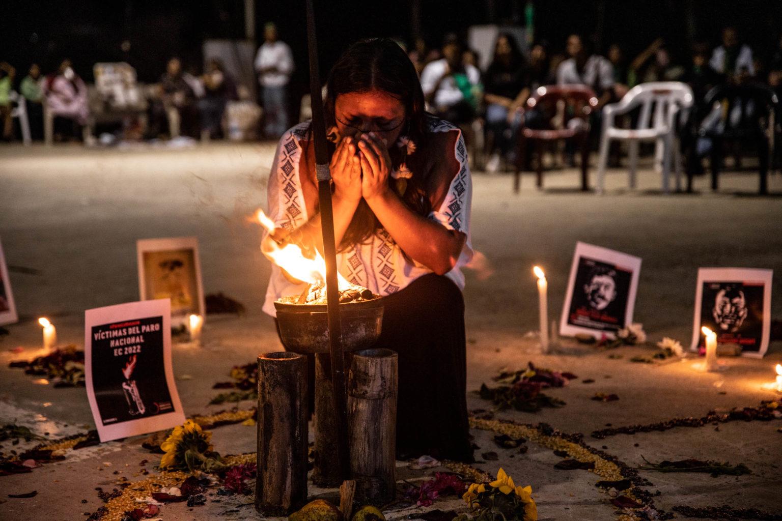 $!Ceremonia en homenaje a las personas asesinadas en el paro nacional de junio de 2022.