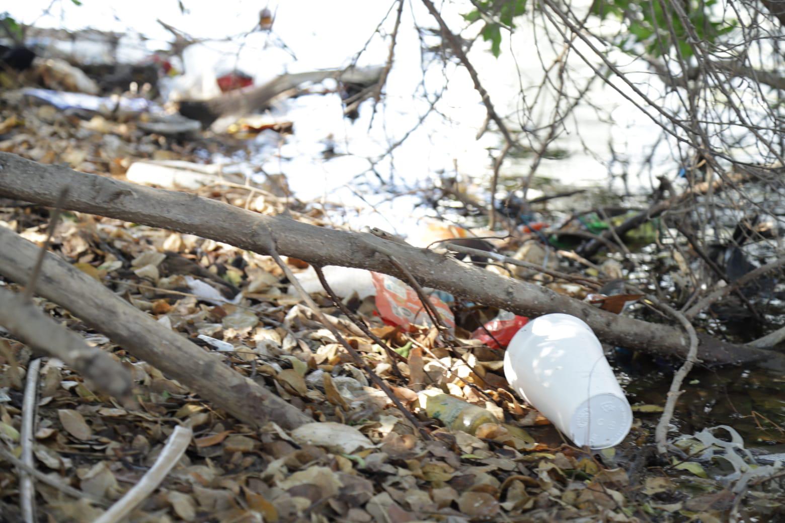 $!Pese a limpieza de colectivos, el Estero del Yugo vuelve a amanecer repleto de basura