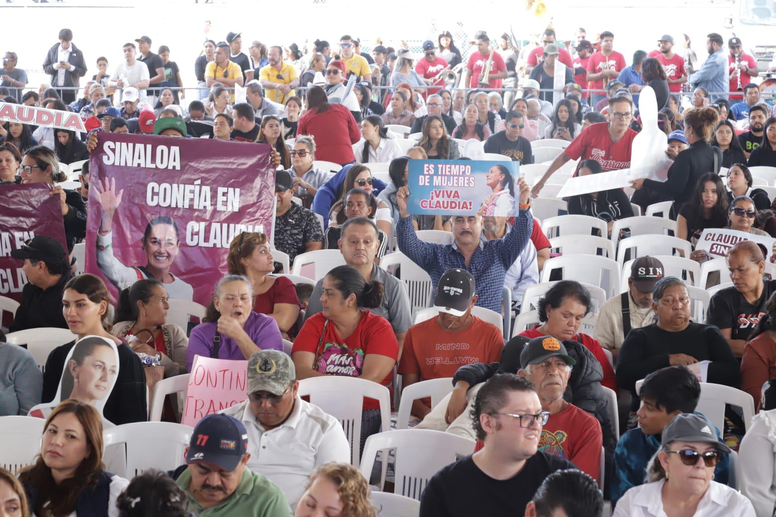 $!Muestran apoyo a Claudia Sheinbaum en su visita presidencial a Mazatlán