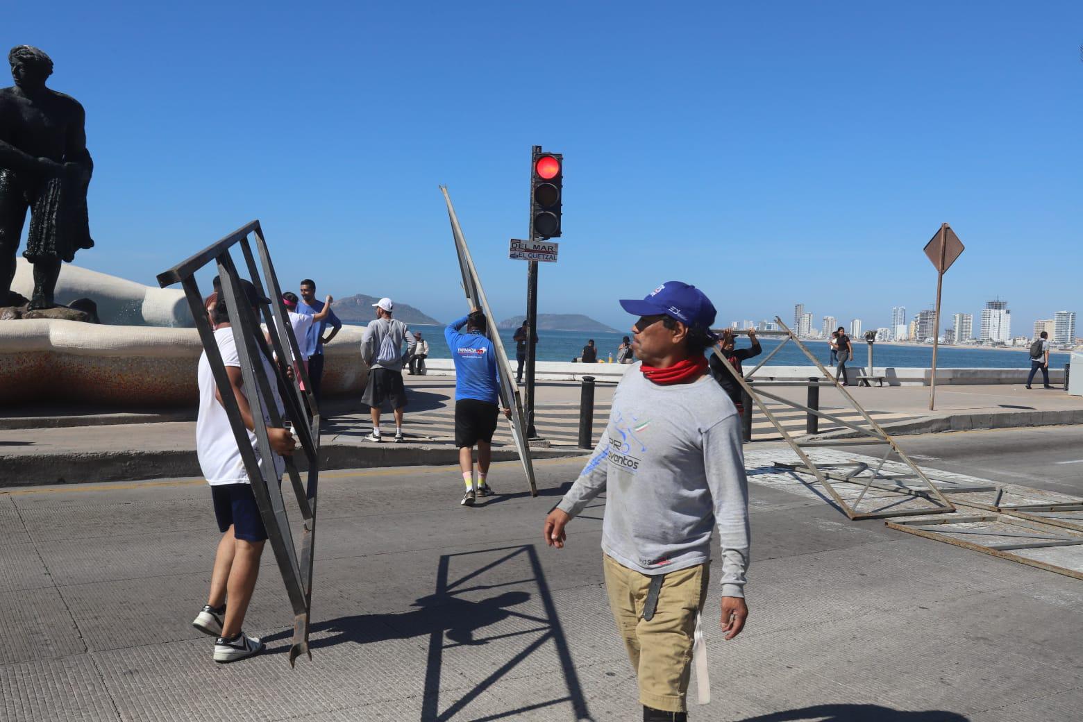 $!¡Tome precauciones! Cierran de forma parcial Avenida del Mar por trabajos para competencia deportiva