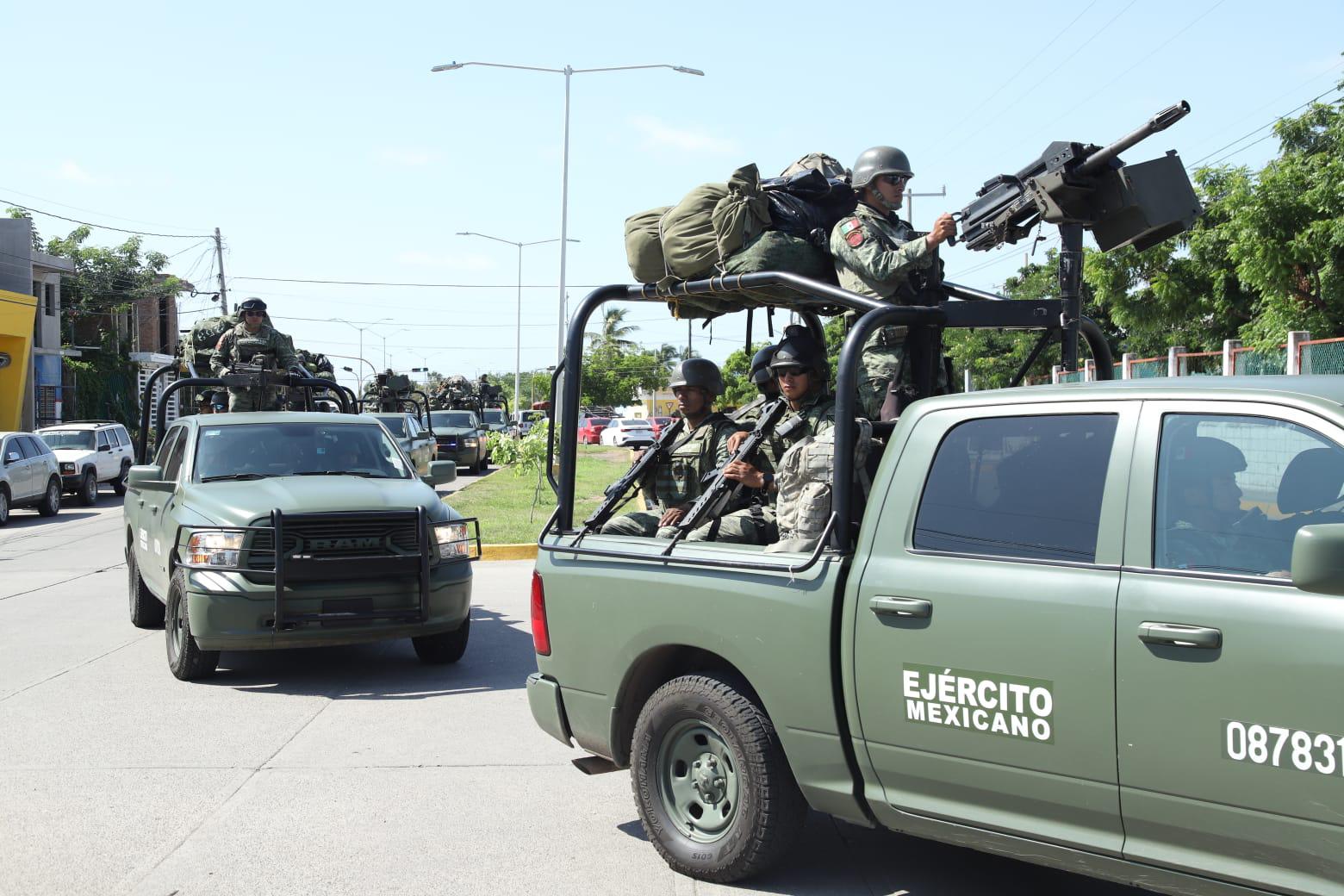 $!Llegan esta tarde a Mazatlán elementos del Ejército Mexicano para reforzar la seguridad en Sinaloa