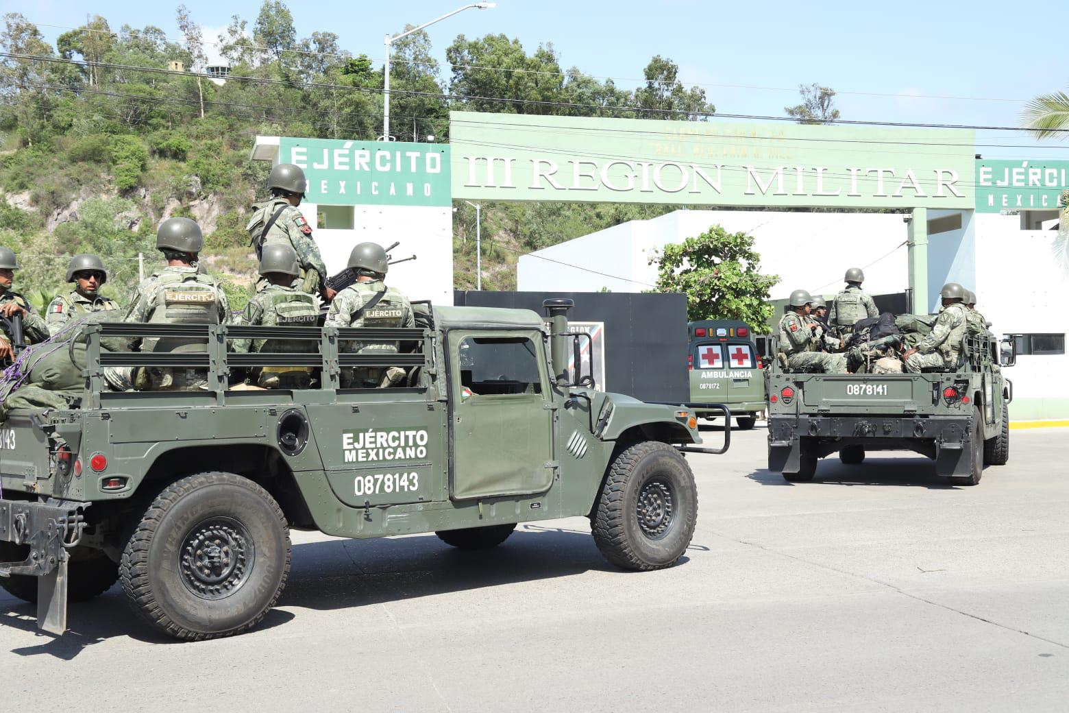 $!Llegan esta tarde a Mazatlán elementos del Ejército Mexicano para reforzar la seguridad en Sinaloa