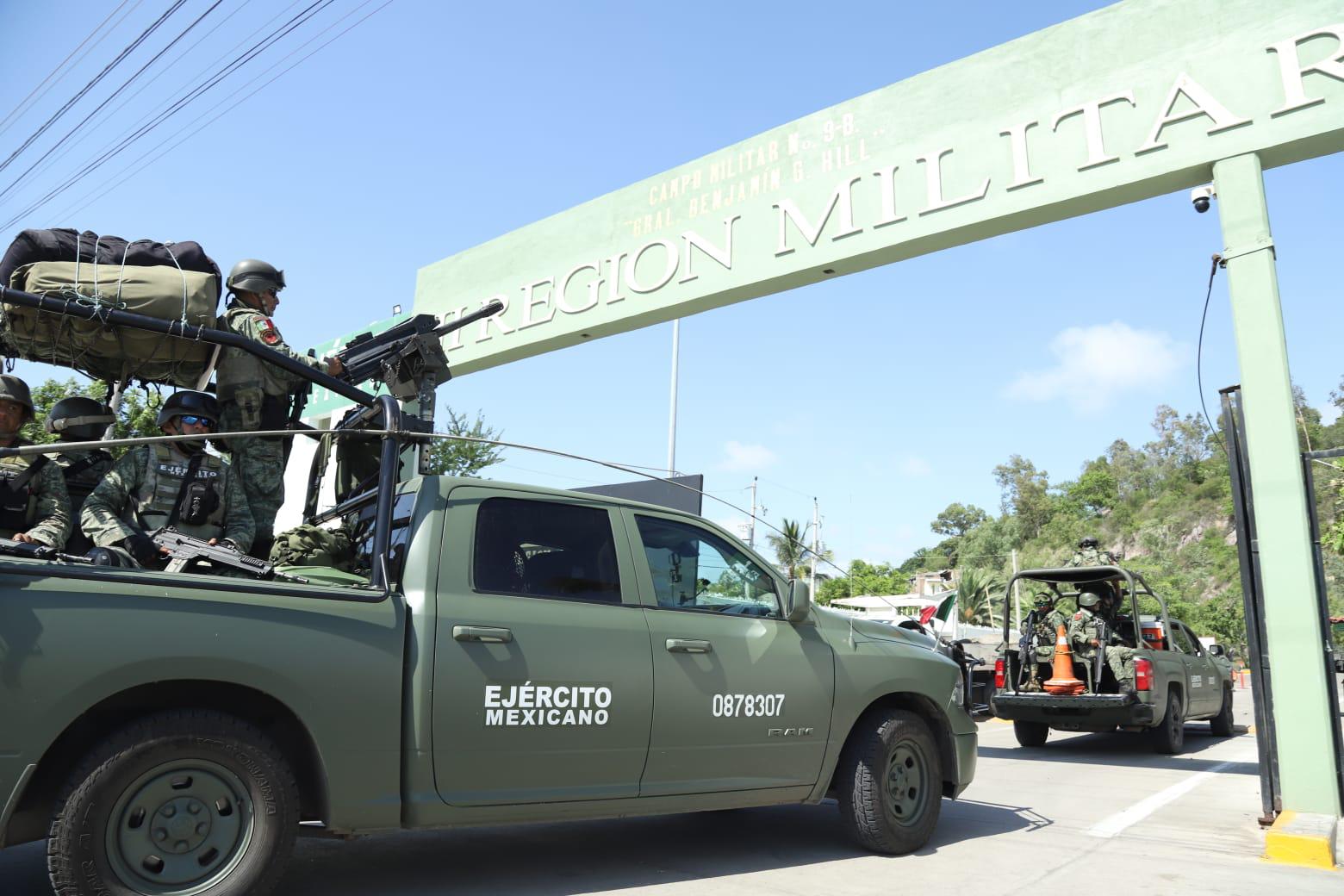 $!Llegan esta tarde a Mazatlán elementos del Ejército Mexicano para reforzar la seguridad en Sinaloa