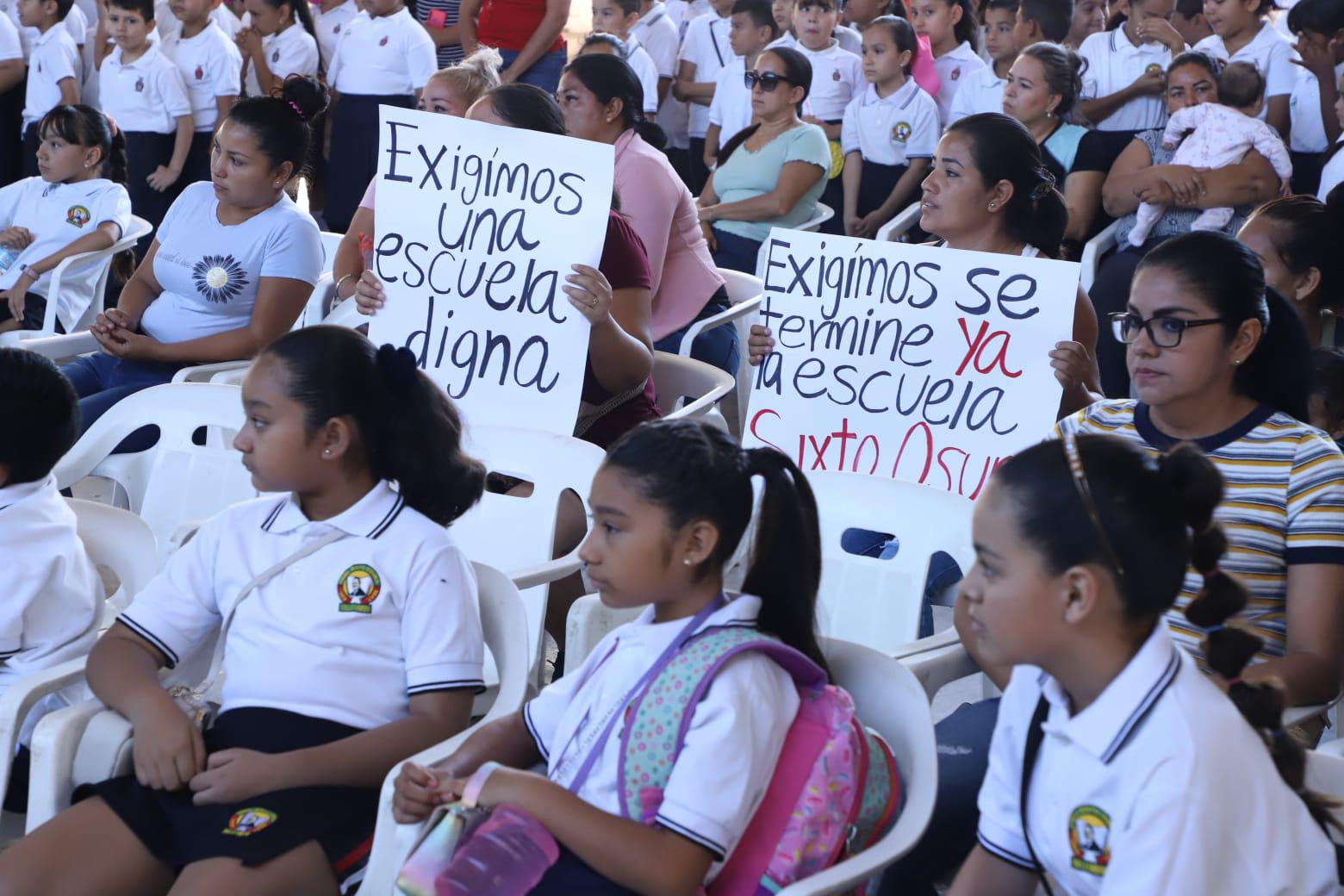 $!Exigen que se acelere construcción de la primaria Sixto Osuna de Villa Unión