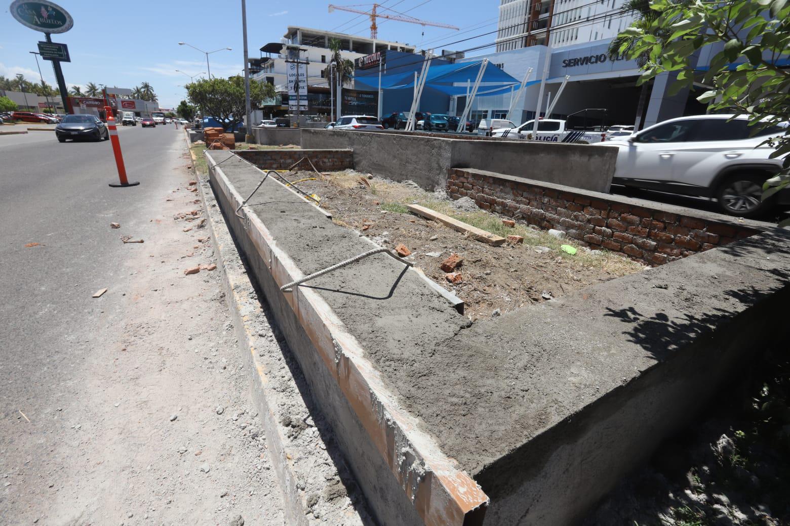 $!Invierten $1.2 millones en jardineras exprés en camellón en la zona inundable de la Avenida Reforma