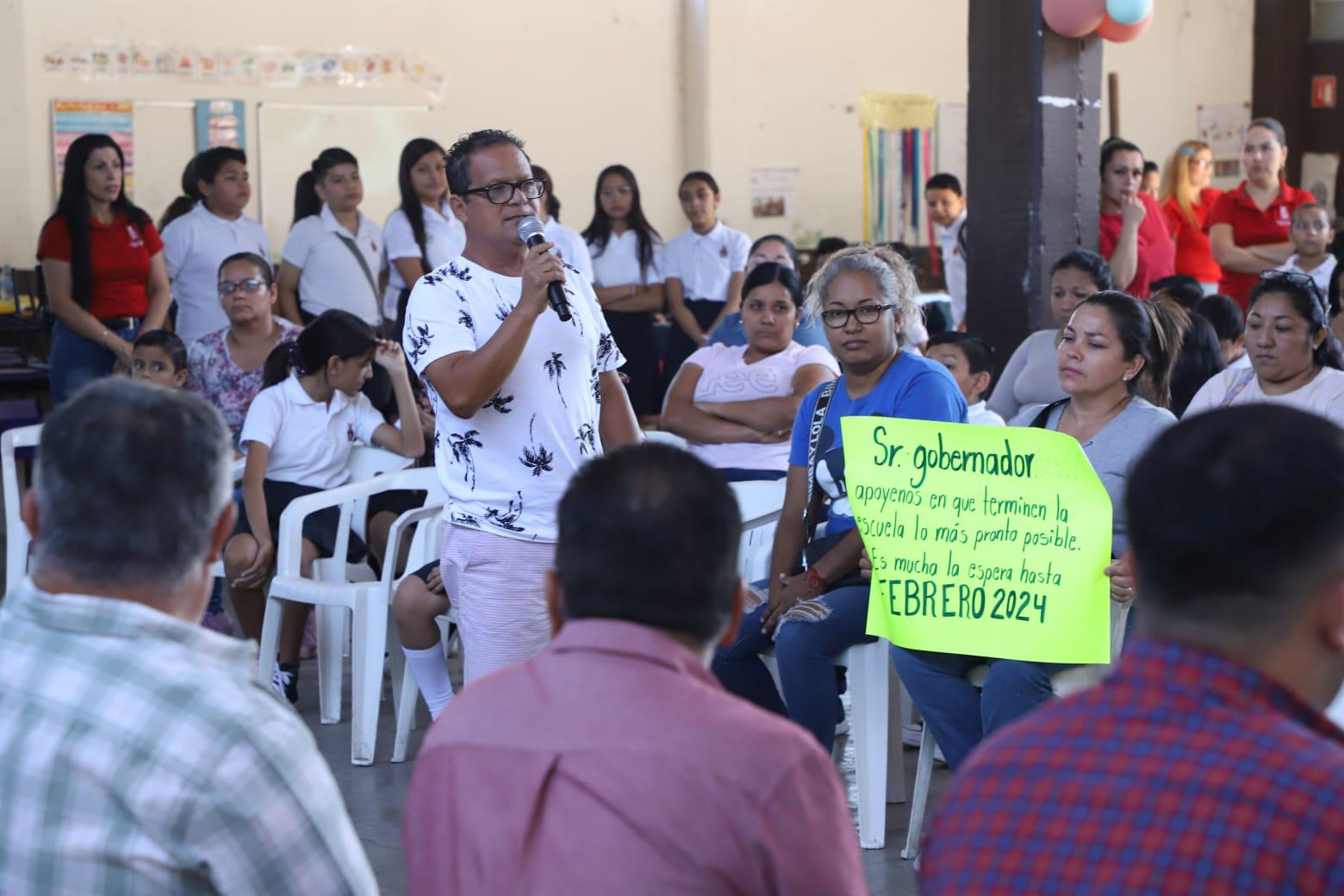 $!Exigen que se acelere construcción de la primaria Sixto Osuna de Villa Unión