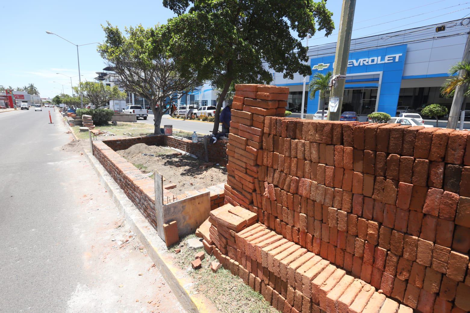 $!Invierten $1.2 millones en jardineras exprés en camellón en la zona inundable de la Avenida Reforma