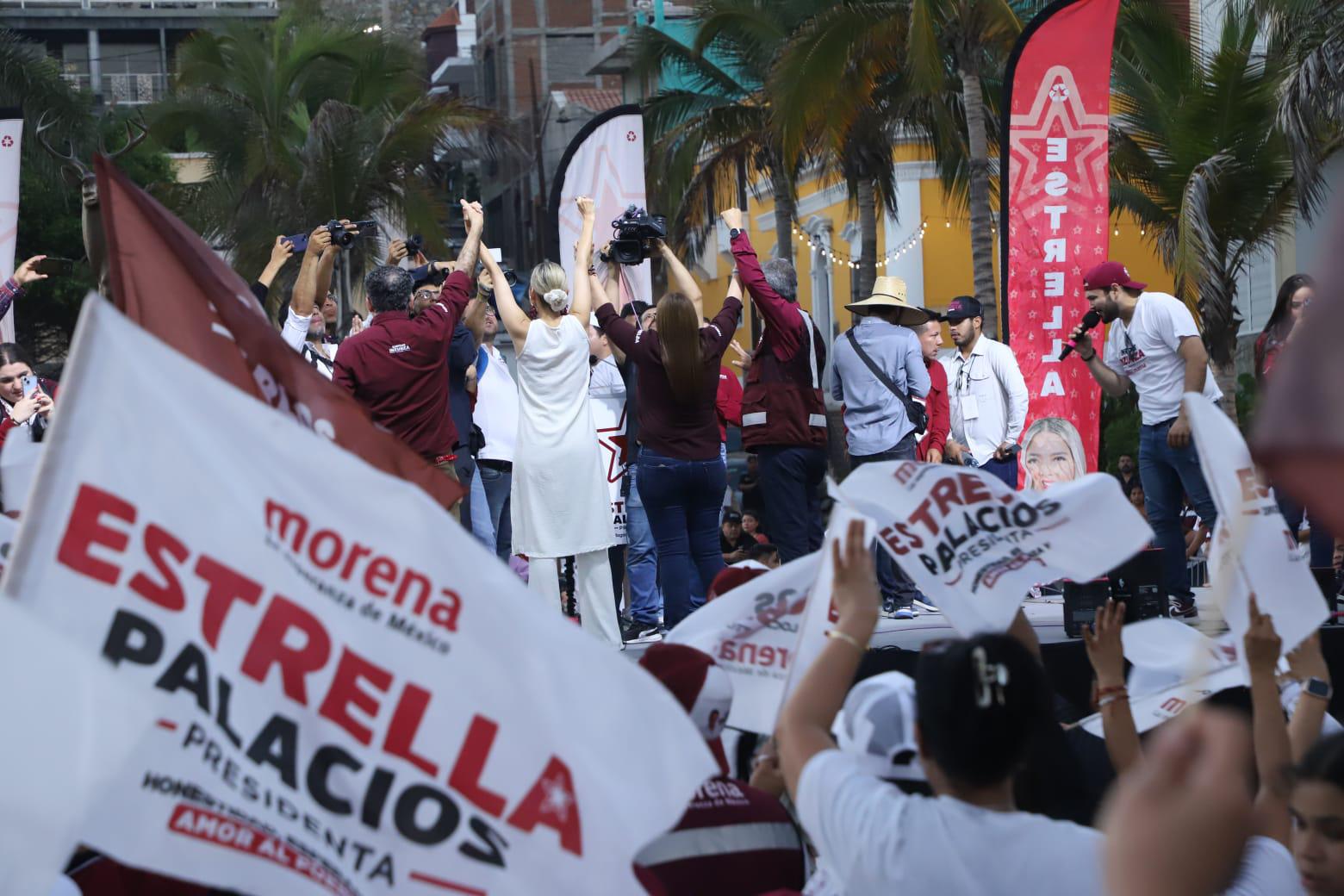 $!Acuden a Olas Altas más de 10 mil simpatizantes de Estrella Palacios par su cierre de campaña