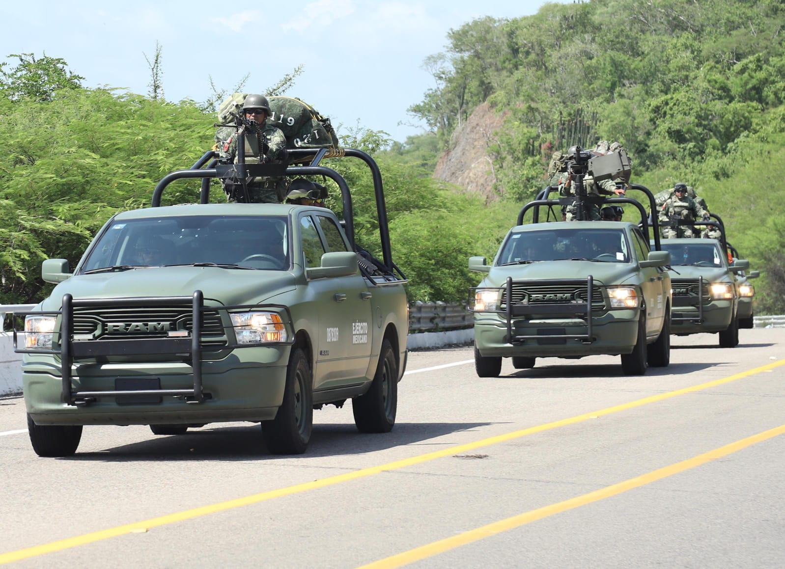 $!Llegan esta tarde a Mazatlán elementos del Ejército Mexicano para reforzar la seguridad en Sinaloa