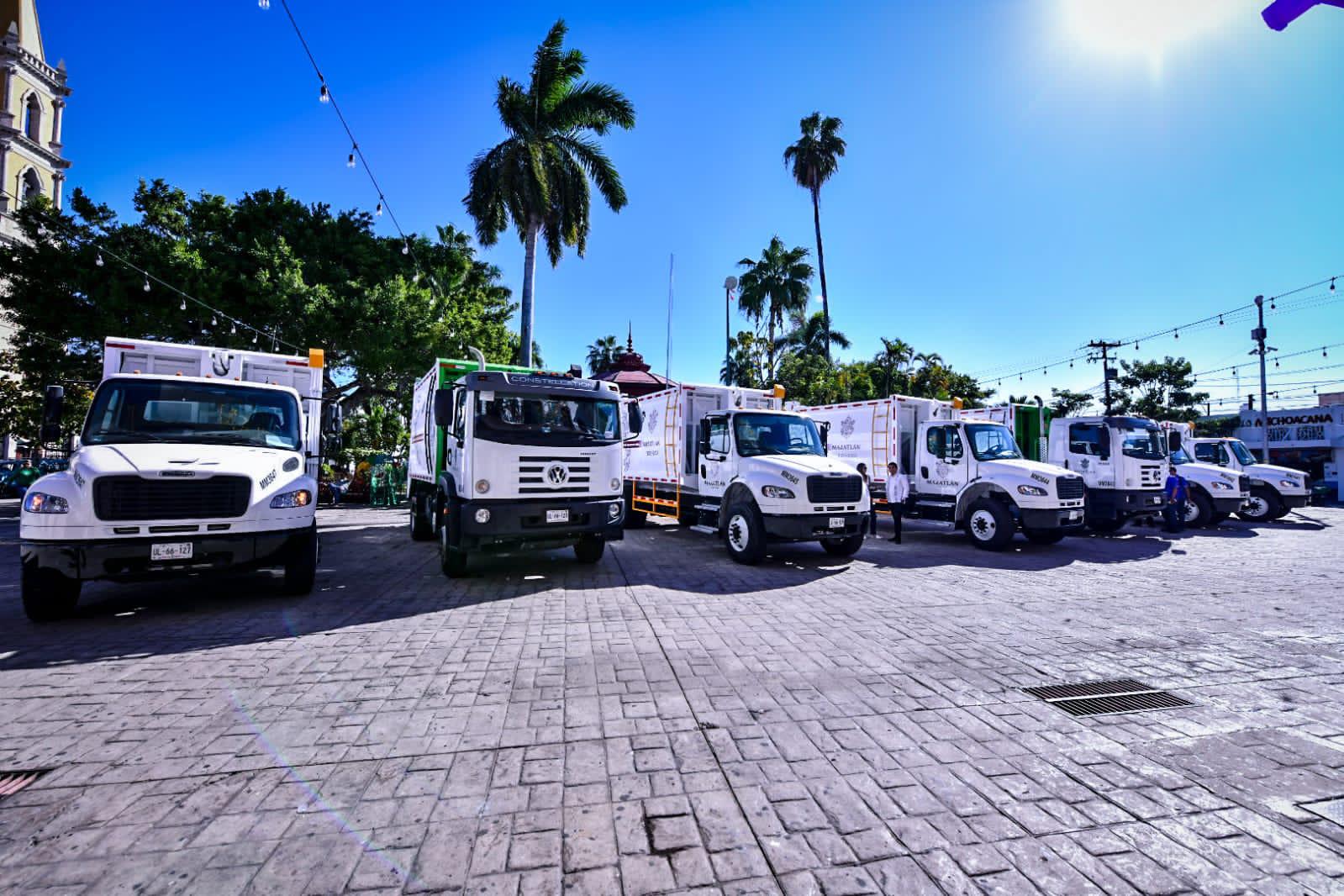 $!Tiene Mazatlán siete nuevos camiones recolectores de basura