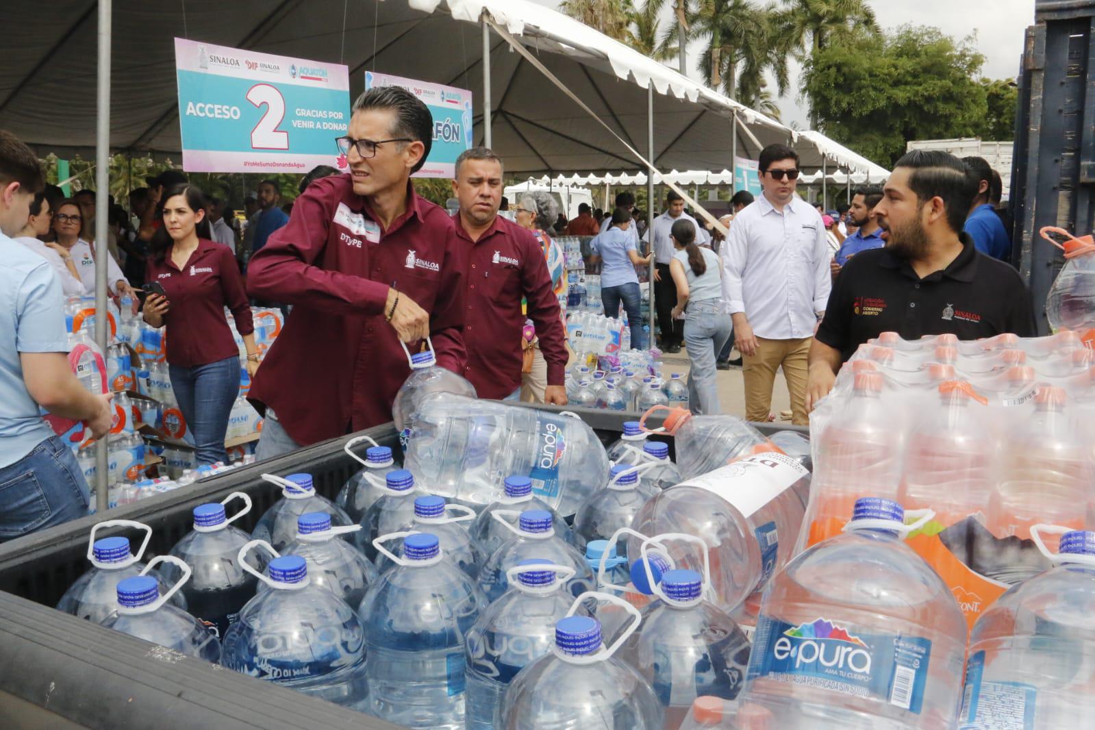 $!Arranca Aquatón, la colecta de DIF Sinaloa que reúne agua potable para comunidades con sequía