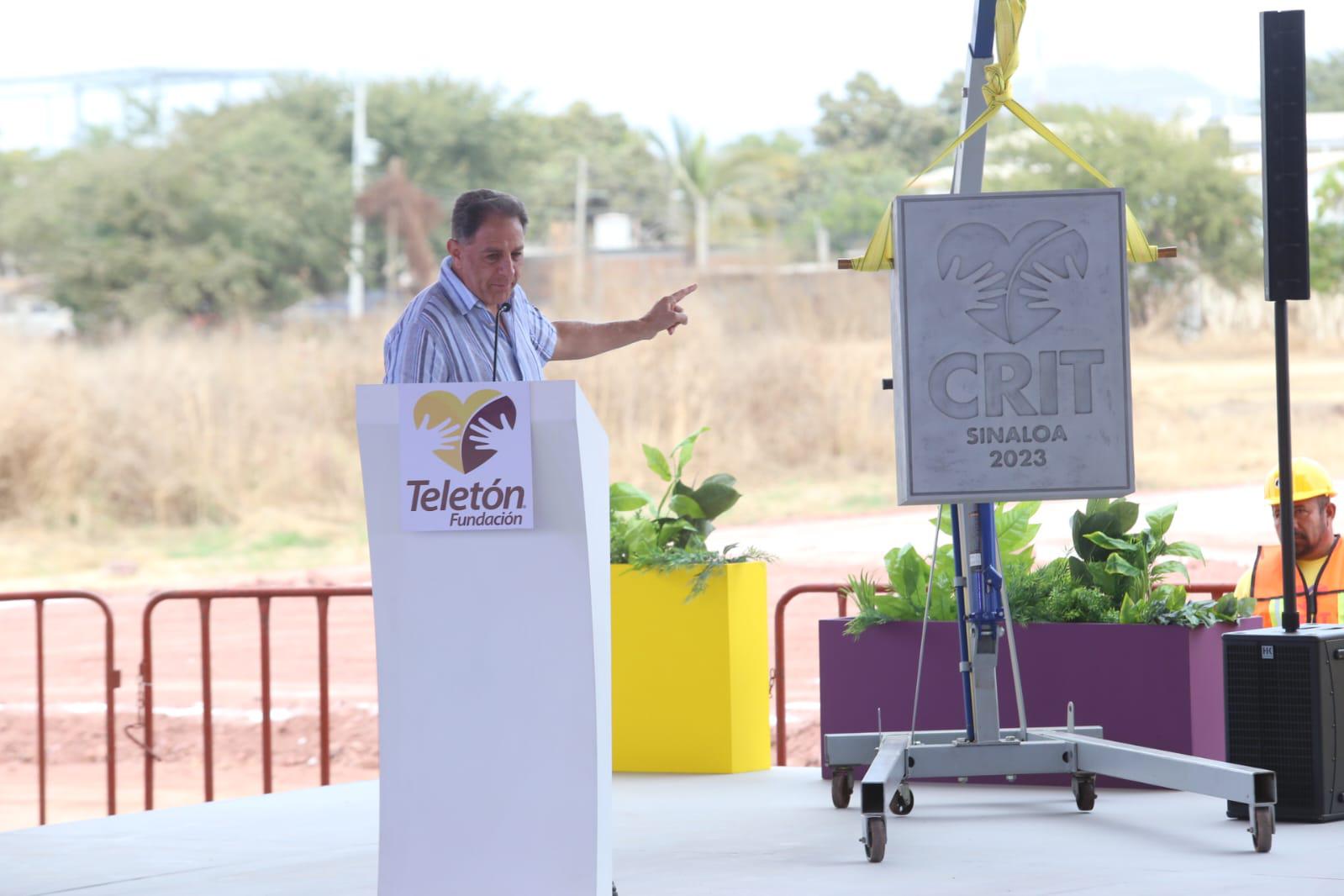 $!Colocan la primera piedra del CRIT Teletón en Mazatlán