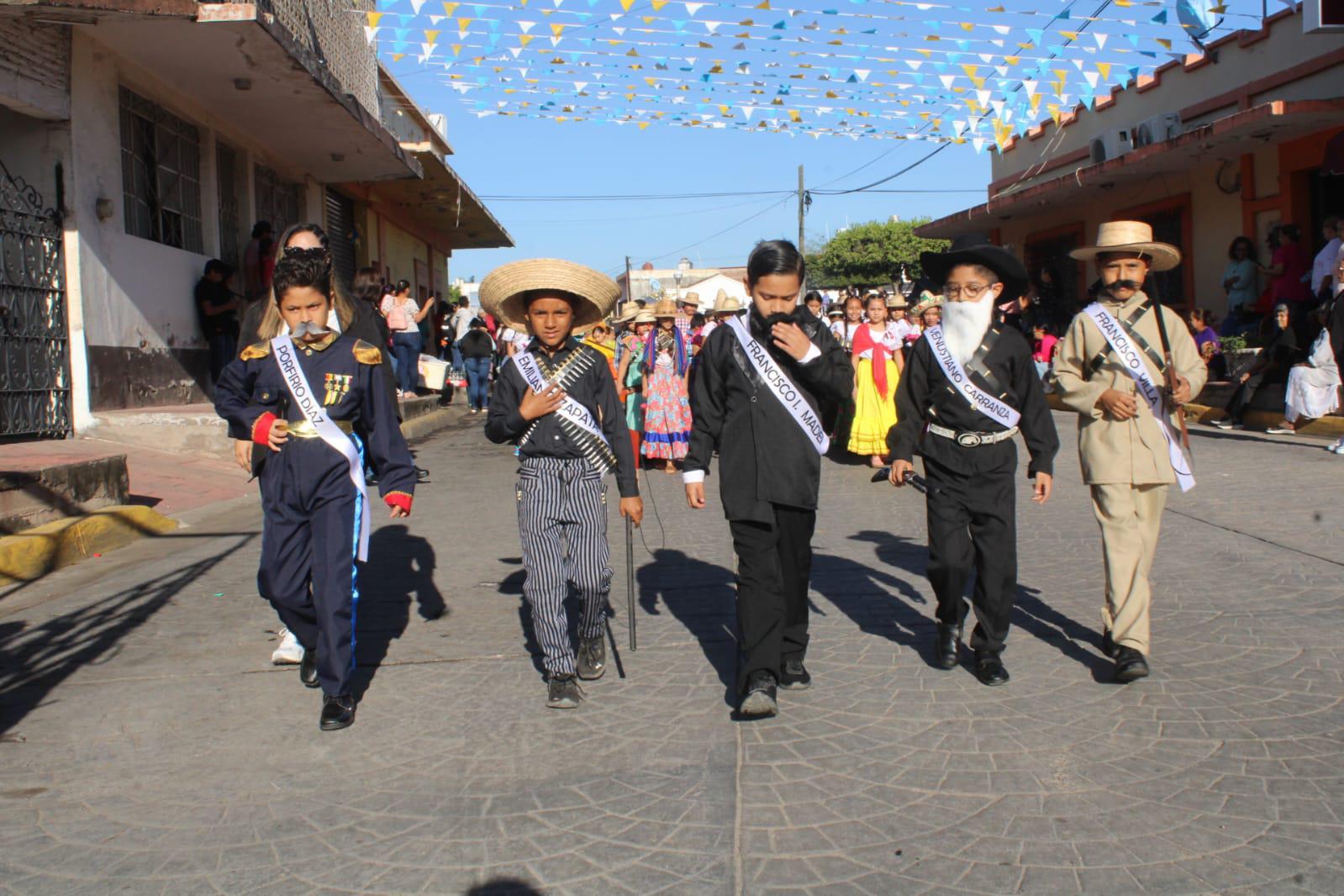 $!Desfilan en Rosario por el 114 aniversario de la Revolución Mexicana