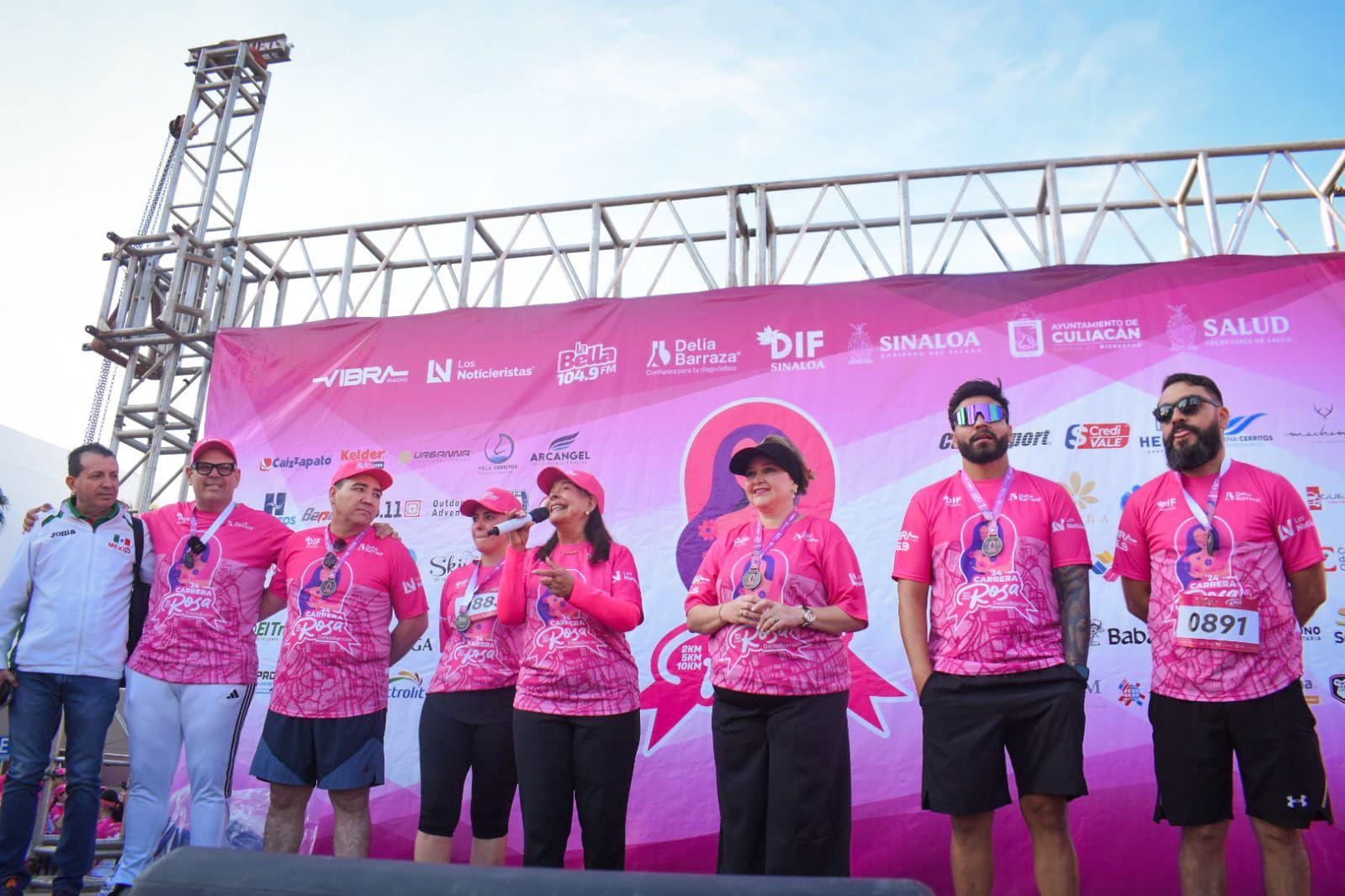 $!Inunda Carrera Rosa a Culiacán en su tercera edición contra el cáncer de mama