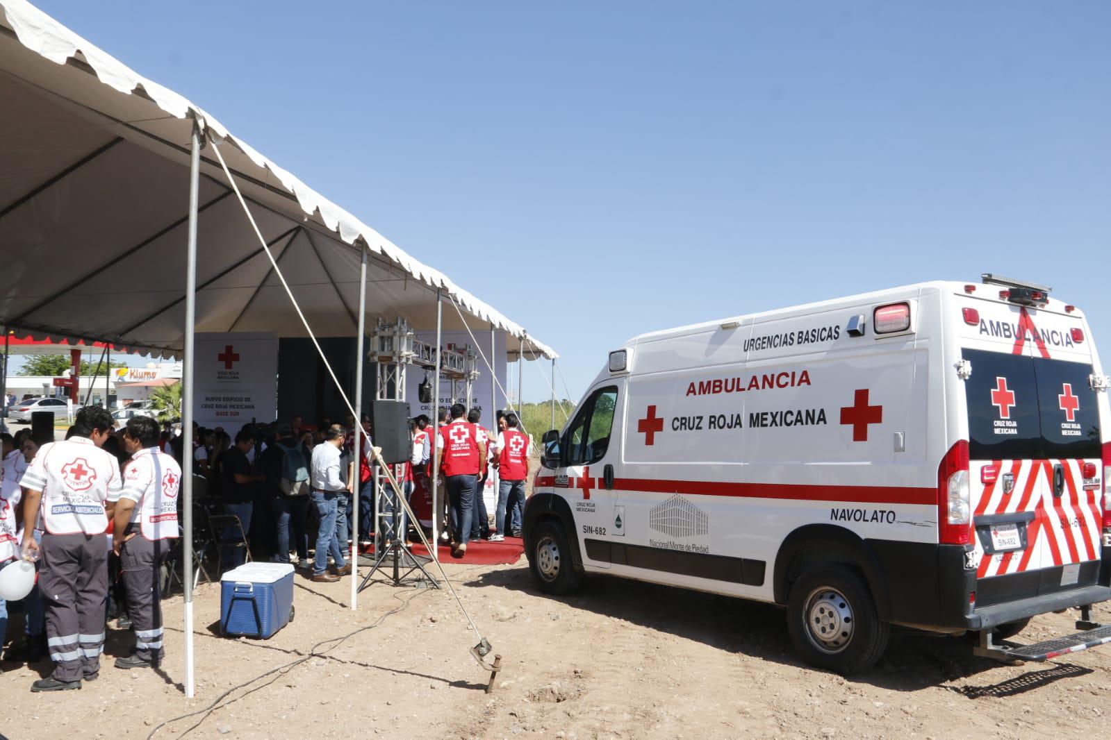 $!Colocan primera piedra de la base sur de Cruz Roja en Culiacán